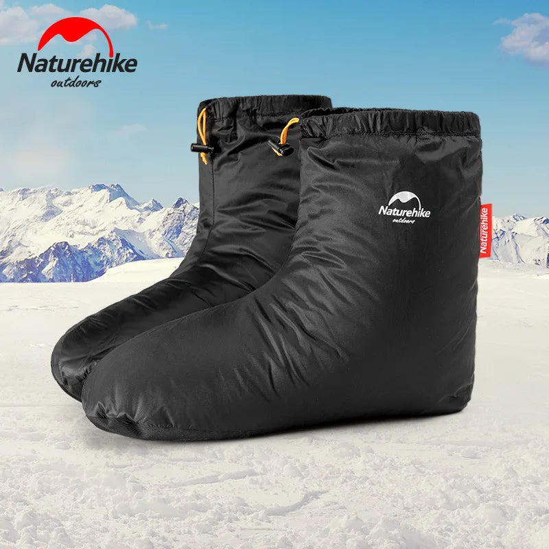 Naturehike Down-Filled Slipper Boots For Men Women Booties Socks Warm Soft Footwear For Winter Camping Sleeping bag accessories