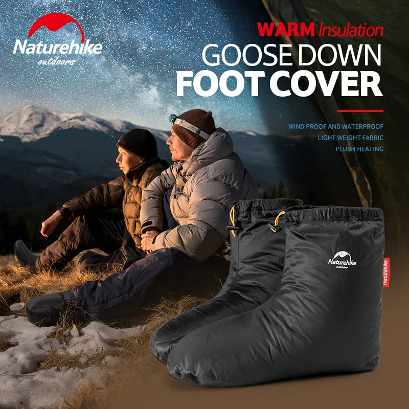 Naturehike Down-Filled Slipper Boots For Men Women Booties Socks Warm Soft Footwear For Winter Camping Sleeping bag accessories
