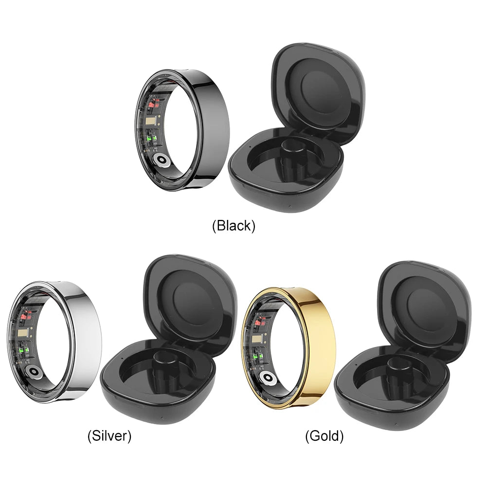 R09 Smart Ring Heart Rate Blood Oxygen Sleep Monitoring Health Fitness Rings Sleep Ring for Men Women for Xiaomi Samsung Phone