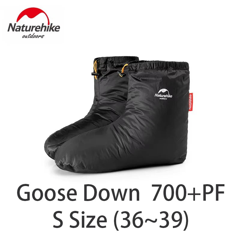 Naturehike Down-Filled Slipper Boots For Men Women Booties Socks Warm Soft Footwear For Winter Camping Sleeping bag accessories