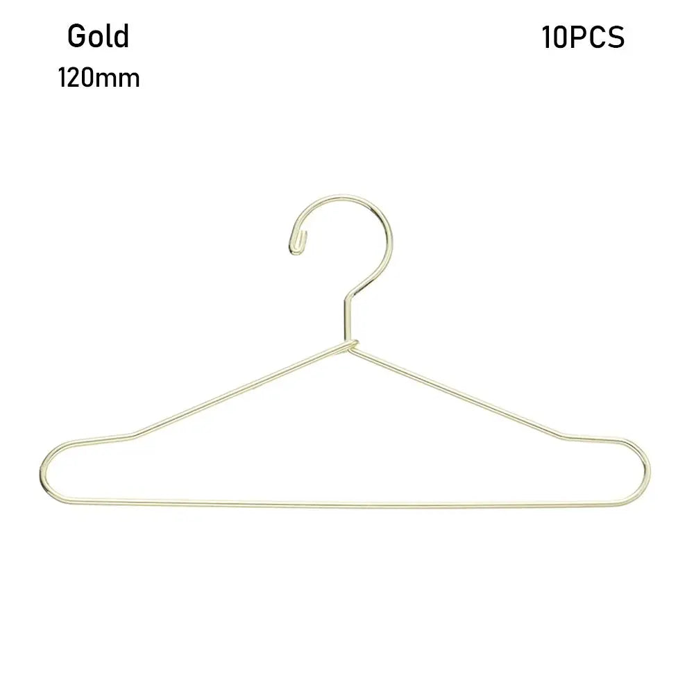 10Pcs Cute Mini Hangers Metal Doll Dress Clothes Stand for Organizer Doll Clothing Miniature Hangers Dollhouse Decorations