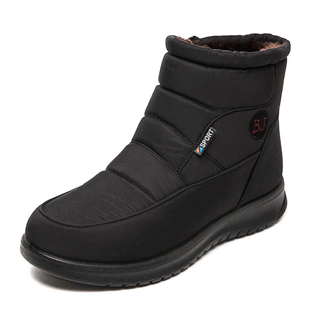 Plush Winter2022 New Thick  Keep Warm Boots for Women Non-slip Waterproof Snow Boots Woman Flat Heels Warm Cotton Padded Shoes
