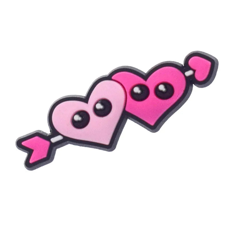 New 1Pcs Pink Cartnoon Candy Gife Shoes Charms for Crocs DIY  Clogs Kids Pin Decoration Jeans Shoe Accessories X-mas Wholesale