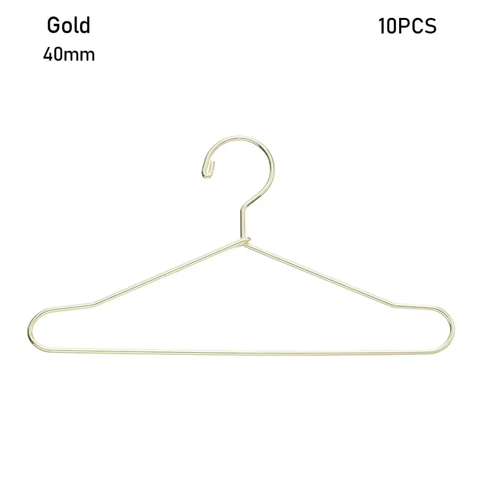 10Pcs Cute Mini Hangers Metal Doll Dress Clothes Stand for Organizer Doll Clothing Miniature Hangers Dollhouse Decorations
