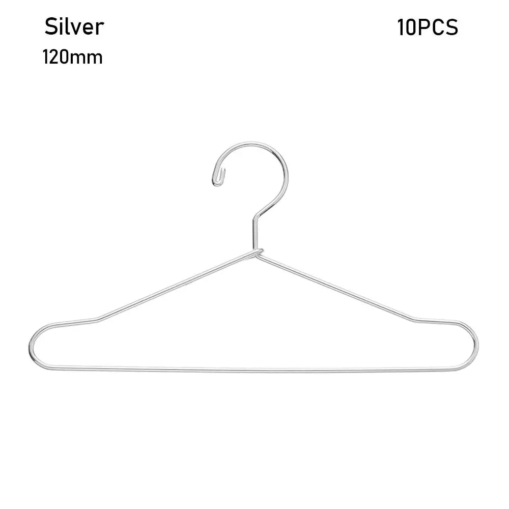 10Pcs Cute Mini Hangers Metal Doll Dress Clothes Stand for Organizer Doll Clothing Miniature Hangers Dollhouse Decorations