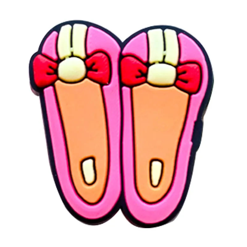 New 1Pcs Pink Cartnoon Candy Gife Shoes Charms for Crocs DIY  Clogs Kids Pin Decoration Jeans Shoe Accessories X-mas Wholesale