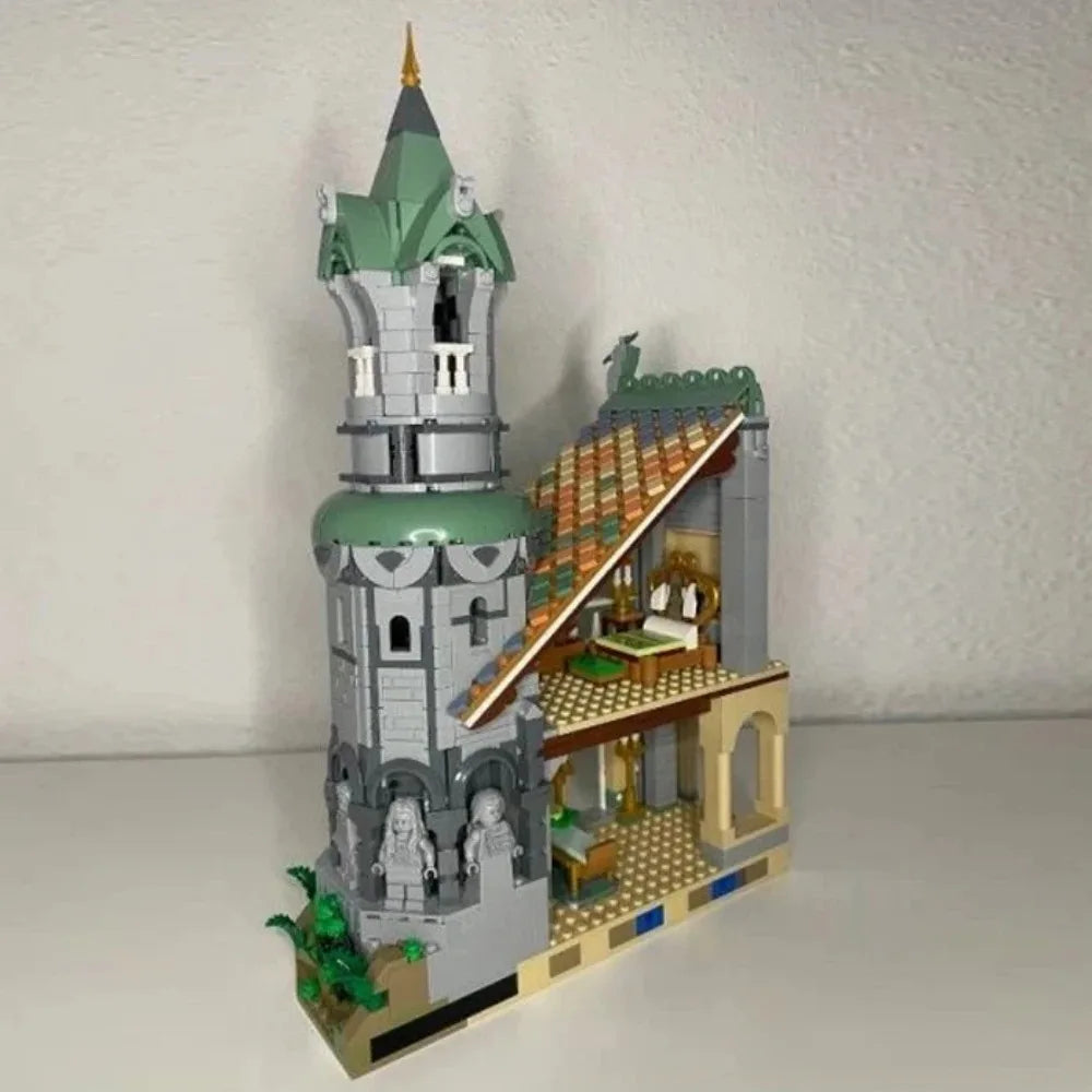 6167PCS Film Series of The Rings Rives Street View Building Blocks Model Compatible 10316 Bricks Birthday Toy Gifts