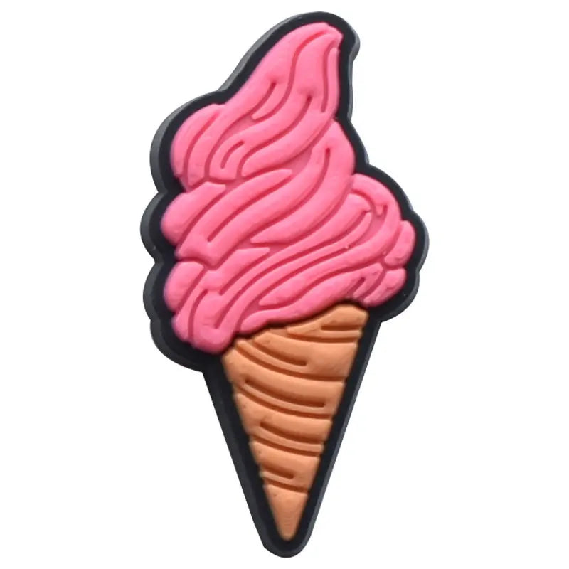 New 1Pcs Pink Cartnoon Candy Gife Shoes Charms for Crocs DIY  Clogs Kids Pin Decoration Jeans Shoe Accessories X-mas Wholesale