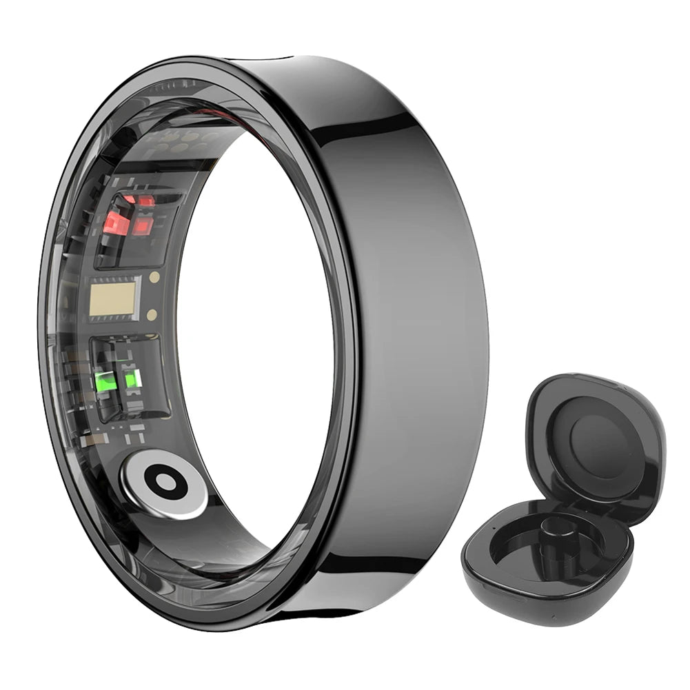 R09 Smart Ring Heart Rate Blood Oxygen Sleep Monitoring Health Fitness Rings Sleep Ring for Men Women for Xiaomi Samsung Phone