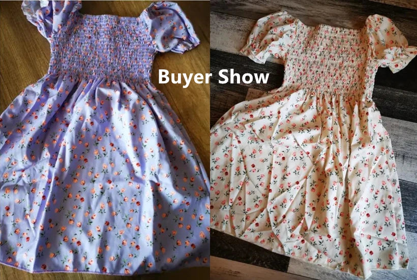 New Summer Girls' Sleeveless Dress Baby Print Flower Dress Elegant Kids Girls Holiday Casual Clothes Toddler Kids Party Dresses
