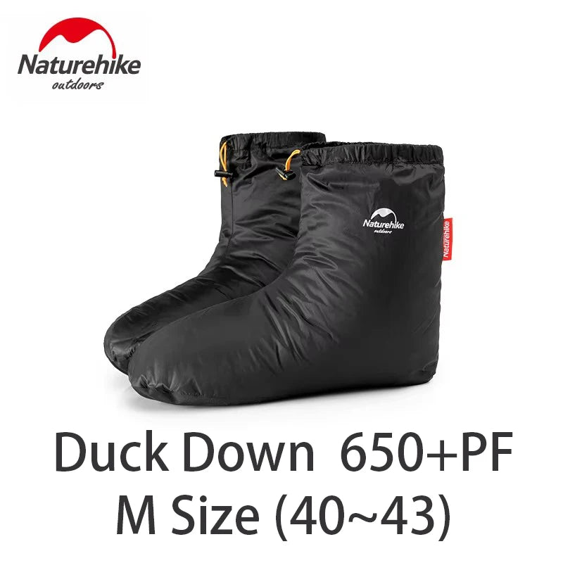 Naturehike Down-Filled Slipper Boots For Men Women Booties Socks Warm Soft Footwear For Winter Camping Sleeping bag accessories