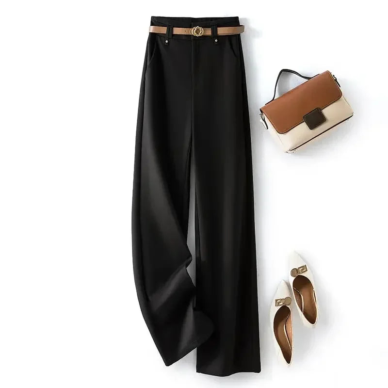 Dress Pants Work Office Long Women's Tailoring Female Trousers Casual Harajuku Slacks All Medium Y2k Streetwear Elastic One Size