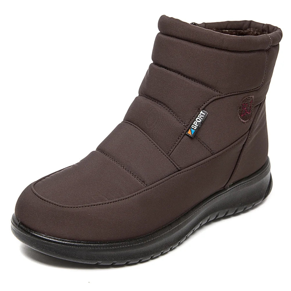 Plush Winter2022 New Thick  Keep Warm Boots for Women Non-slip Waterproof Snow Boots Woman Flat Heels Warm Cotton Padded Shoes