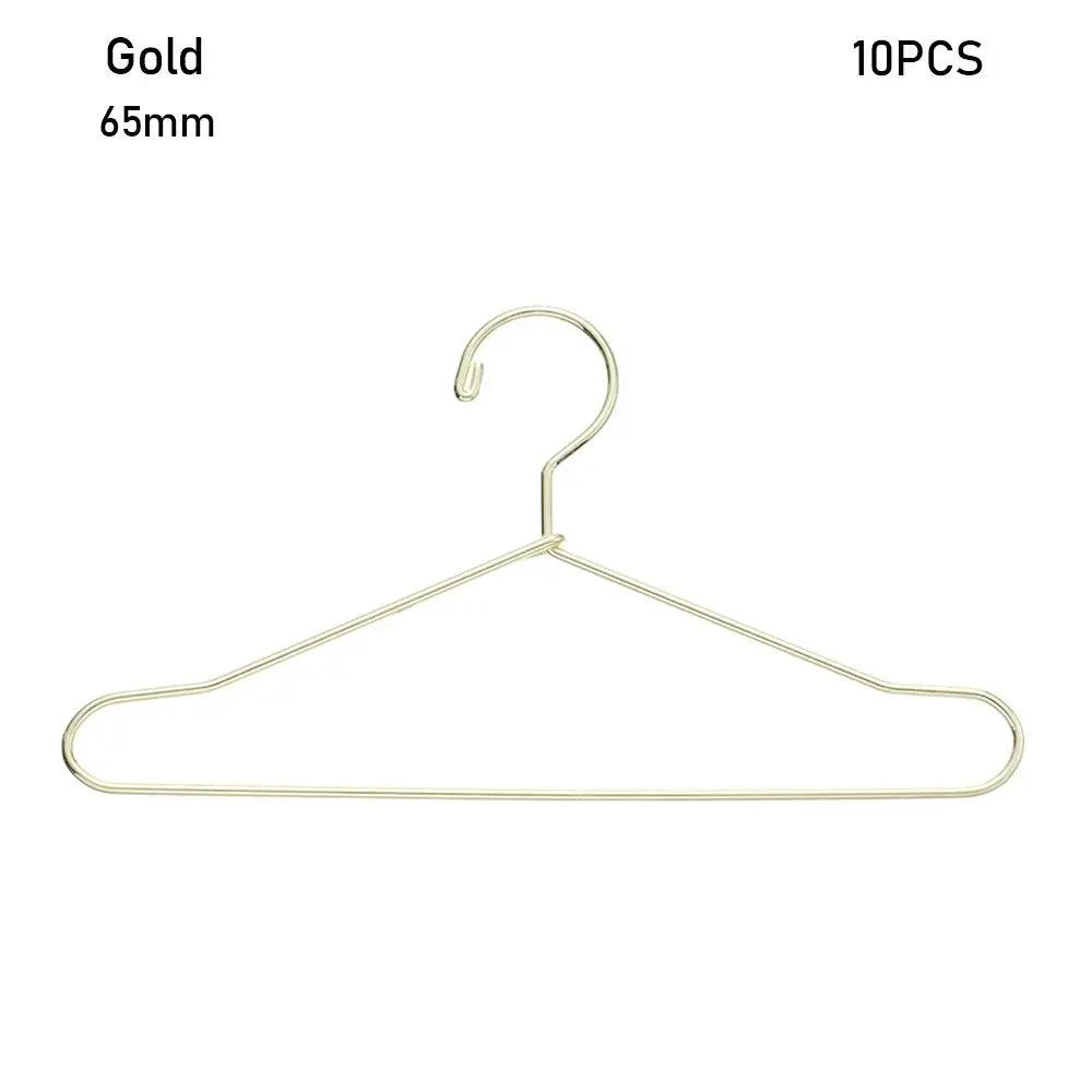 10Pcs Cute Mini Hangers Metal Doll Dress Clothes Stand for Organizer Doll Clothing Miniature Hangers Dollhouse Decorations