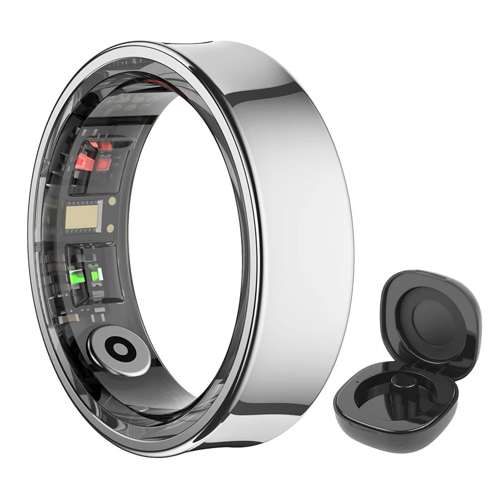 R09 Smart Ring Heart Rate Blood Oxygen Sleep Monitoring Health Fitness Rings Sleep Ring for Men Women for Xiaomi Samsung Phone