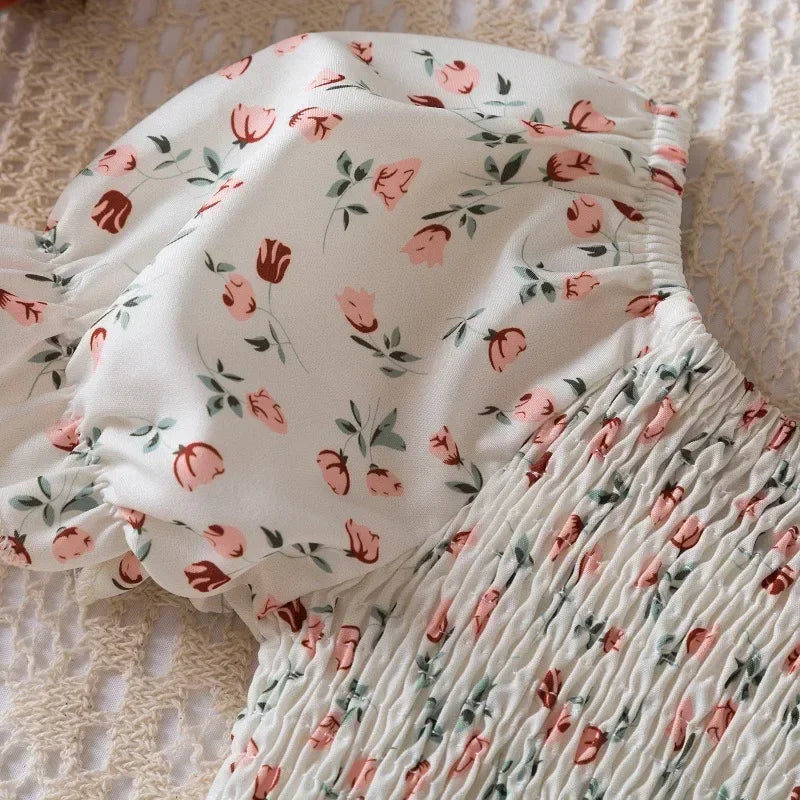 New Summer Girls' Sleeveless Dress Baby Print Flower Dress Elegant Kids Girls Holiday Casual Clothes Toddler Kids Party Dresses
