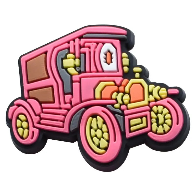 New 1Pcs Pink Cartnoon Candy Gife Shoes Charms for Crocs DIY  Clogs Kids Pin Decoration Jeans Shoe Accessories X-mas Wholesale