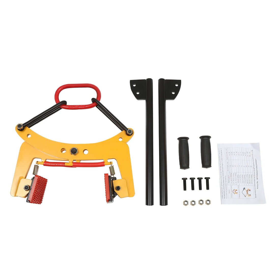 Pliers Stone Gripper 280kg/325kg Offsetting Pliers Brick w/End Rings for Lifting Transportation Wood Stone