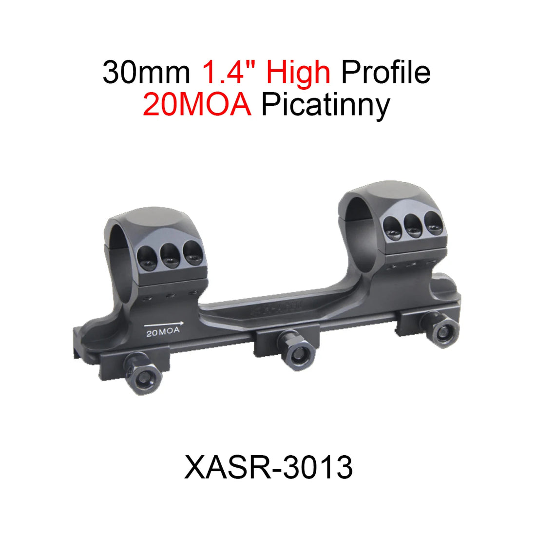 Vector Optics X-ACCU 30/34mm One Piece Dovetail & Picatinny Rings Mount 0/20 MOA Type With CNC Machined For 9mm/20mm Rail