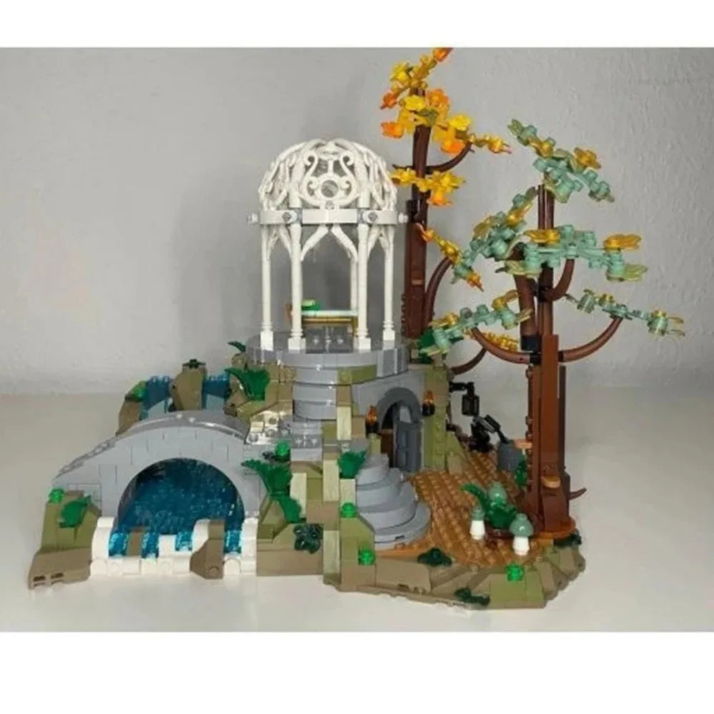 6167PCS Film Series of The Rings Rives Street View Building Blocks Model Compatible 10316 Bricks Birthday Toy Gifts