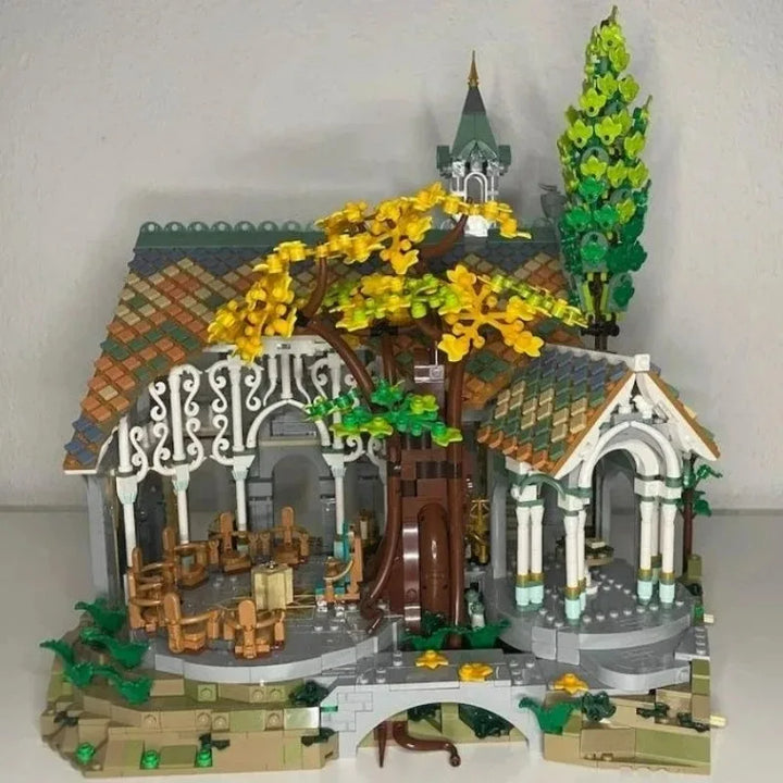 6167PCS Film Series of The Rings Rives Street View Building Blocks Model Compatible 10316 Bricks Birthday Toy Gifts