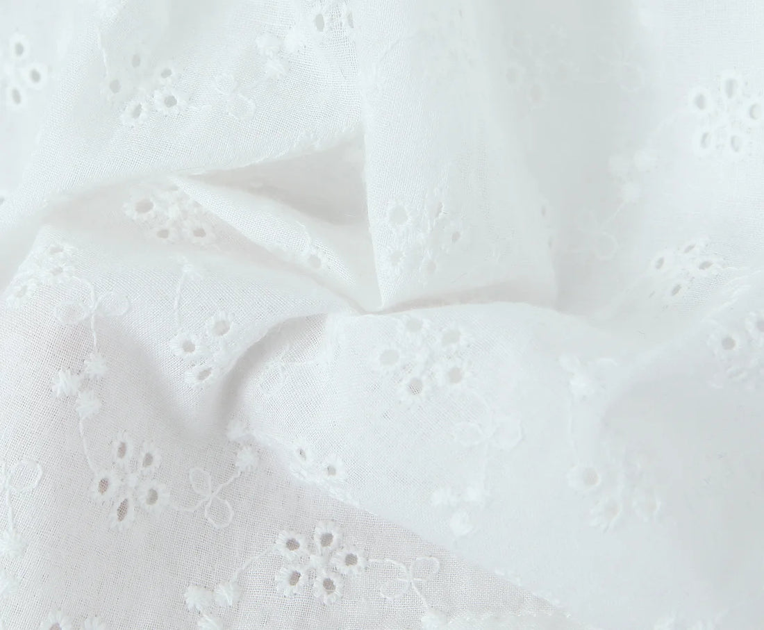 2024 Spliced Lace Embroidery Hollow Out Hole Flower Corset style Mini Dress Women Short Puff Sleeve Party Skater A-line Hem Robe