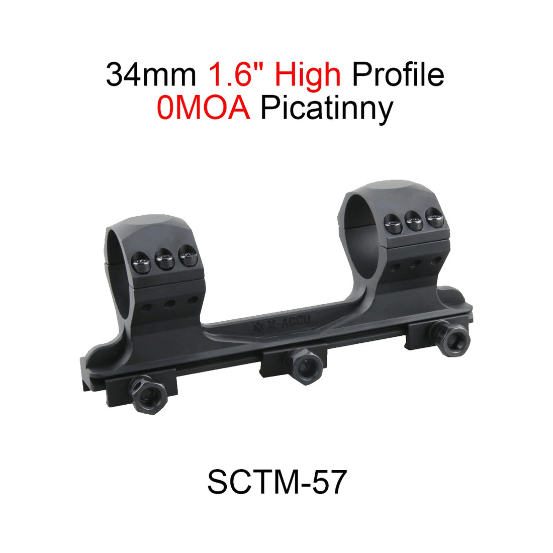 Vector Optics X-ACCU 30/34mm One Piece Dovetail & Picatinny Rings Mount 0/20 MOA Type With CNC Machined For 9mm/20mm Rail