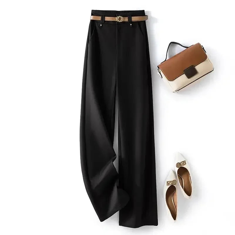 Dress Pants Work Office Long Women's Tailoring Female Trousers Casual Harajuku Slacks All Medium Y2k Streetwear Elastic One Size