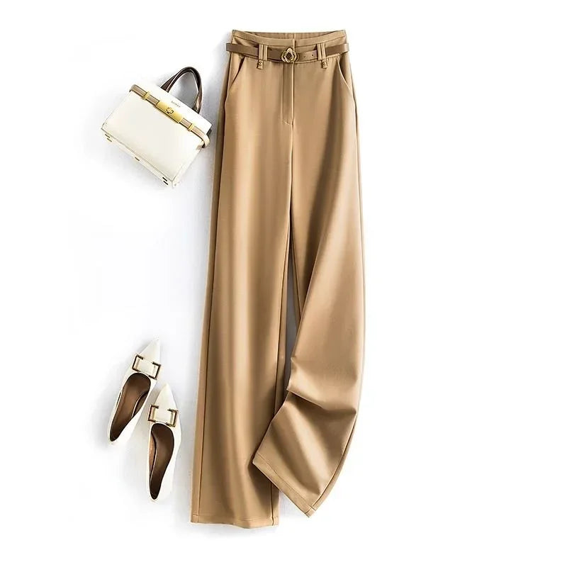 Dress Pants Work Office Long Women's Tailoring Female Trousers Casual Harajuku Slacks All Medium Y2k Streetwear Elastic One Size