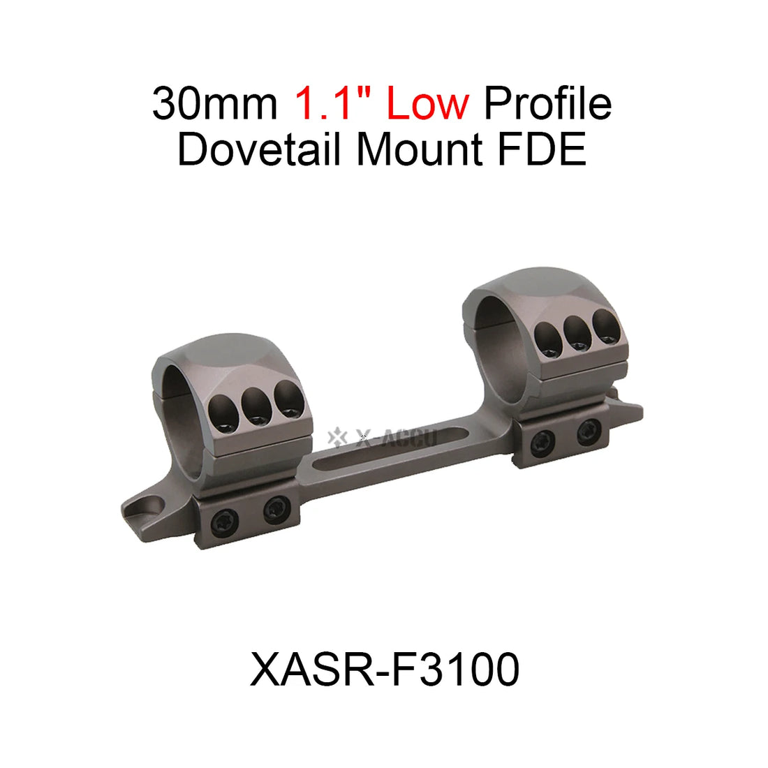 Vector Optics X-ACCU 30/34mm One Piece Dovetail & Picatinny Rings Mount 0/20 MOA Type With CNC Machined For 9mm/20mm Rail