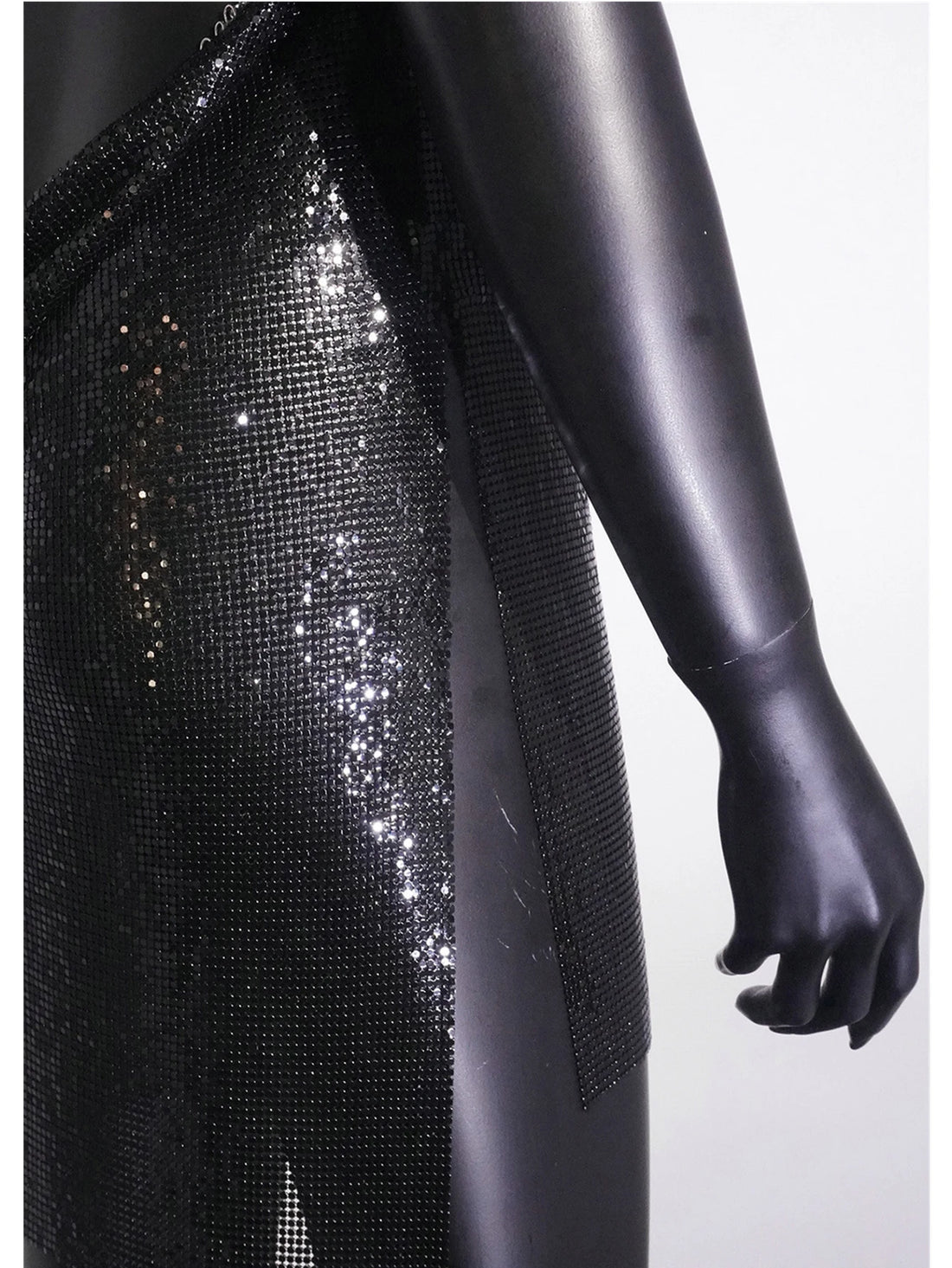 Sexy backless black metal sequin summer dress women 2025 beach rave outfit glitter mini club party dress evening dresses vestido