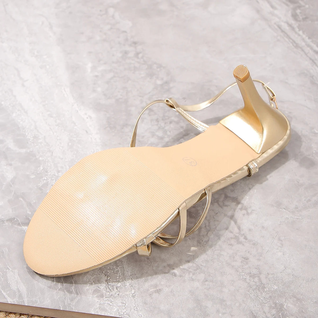 Sandals Women's Shoes Summer 2024 High Heels Stiletto Elegant Party Stripper Fashion Sexy Gold Designer