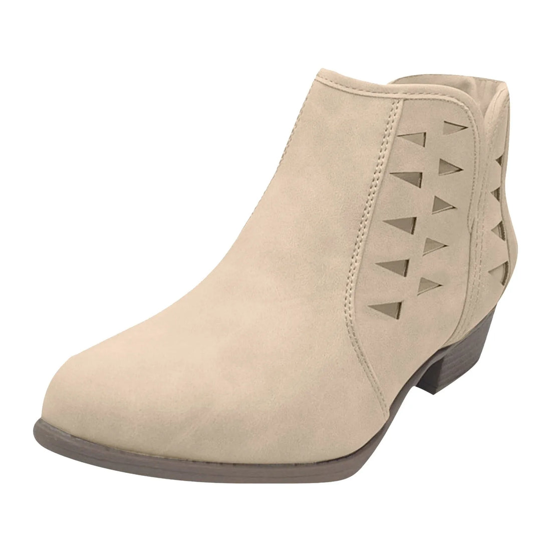 White Mesh Hollow Short Boots Breathable Pointed Toe Western Cowboy Boots Walking Ankle Boots Side Top Middle Tube Short Wear