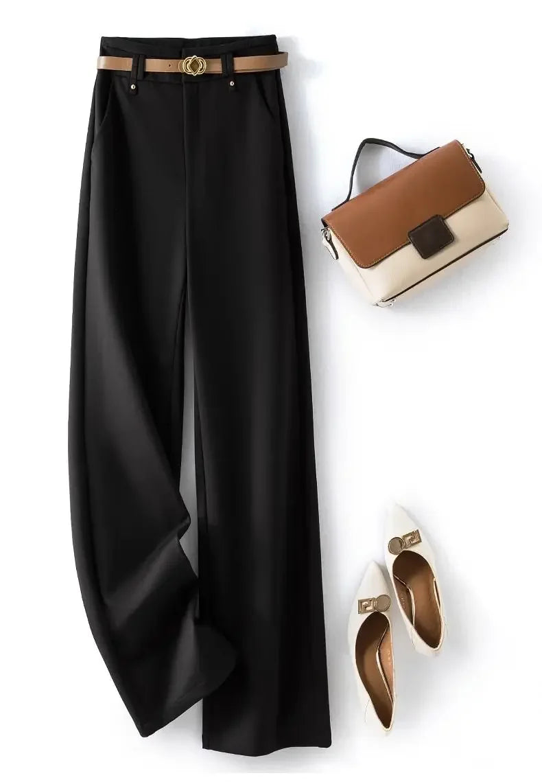 Dress Pants Work Office Long Women's Tailoring Female Trousers Casual Harajuku Slacks All Medium Y2k Streetwear Elastic One Size