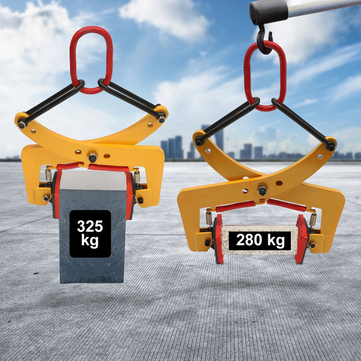 Pliers Stone Gripper 280kg/325kg Offsetting Pliers Brick w/End Rings for Lifting Transportation Wood Stone