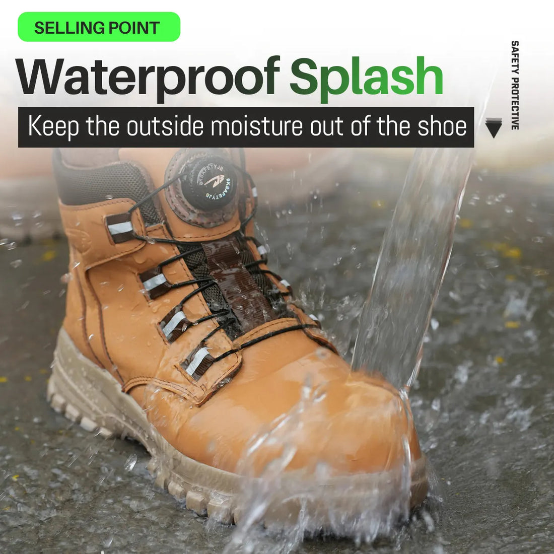 Safety Work Boots For Men Outdoor Hiking Sneaker Anti-smash Indestructible Steel Toe Protection Boots Male Boots Rotating Button
