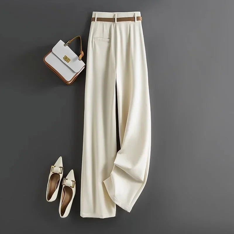 Dress Pants Work Office Long Women's Tailoring Female Trousers Casual Harajuku Slacks All Medium Y2k Streetwear Elastic One Size
