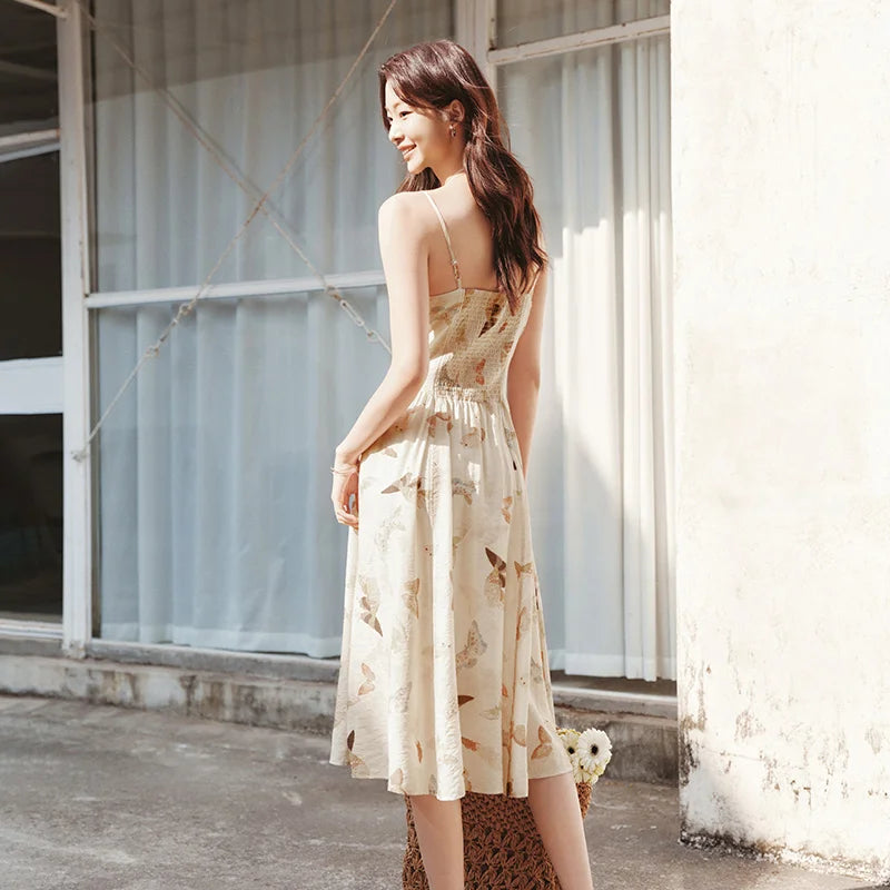 Semir Dress Women Slimming Sweet Vacation Style 2025 New Summer Strappy Dress Romantic for Beach and Casual Outfits