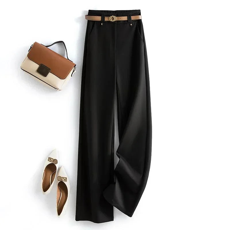 Dress Pants Work Office Long Women's Tailoring Female Trousers Casual Harajuku Slacks All Medium Y2k Streetwear Elastic One Size