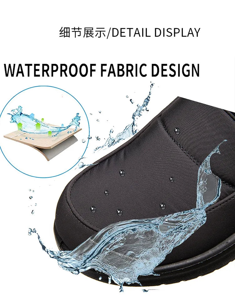 Plush Winter2022 New Thick  Keep Warm Boots for Women Non-slip Waterproof Snow Boots Woman Flat Heels Warm Cotton Padded Shoes