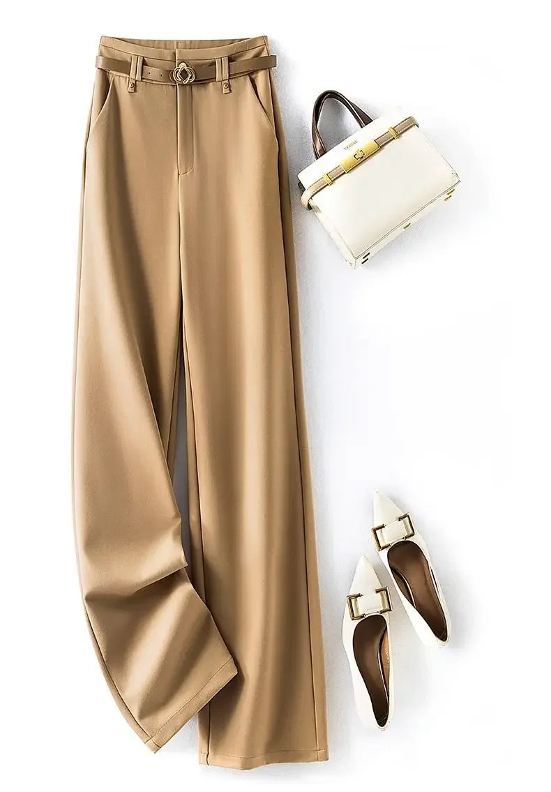 Dress Pants Work Office Long Women's Tailoring Female Trousers Casual Harajuku Slacks All Medium Y2k Streetwear Elastic One Size