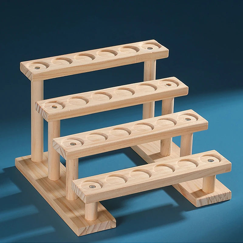 Cone Ring Display Holder Jewelry Display Stand Ring Showcase Storage Tray For Counter Shows Wooden Base Shop Decor