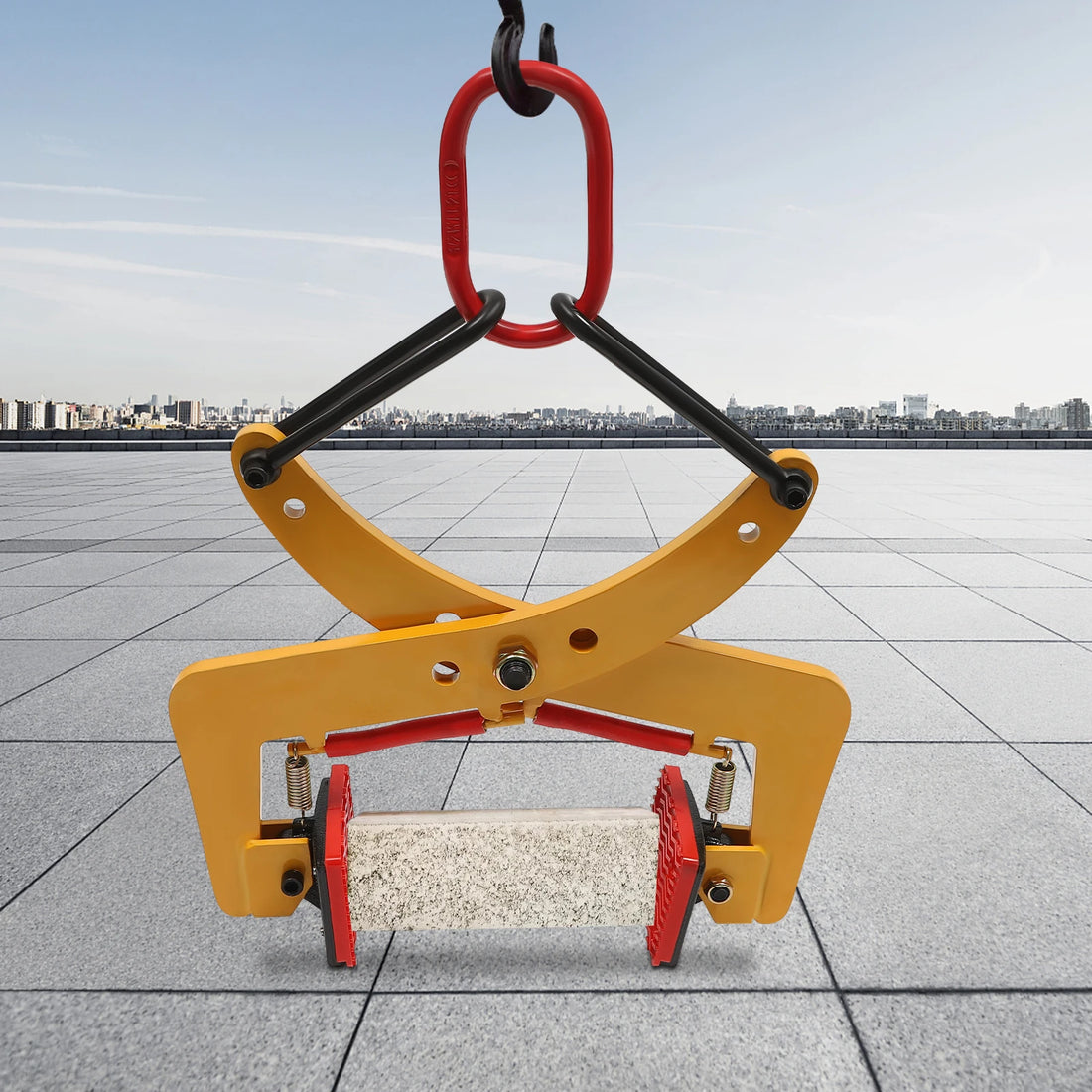 Pliers Stone Gripper 280kg/325kg Offsetting Pliers Brick w/End Rings for Lifting Transportation Wood Stone