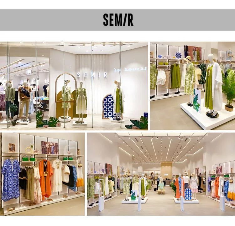 Semir Dress Women Slimming Sweet Vacation Style 2025 New Summer Strappy Dress Romantic for Beach and Casual Outfits
