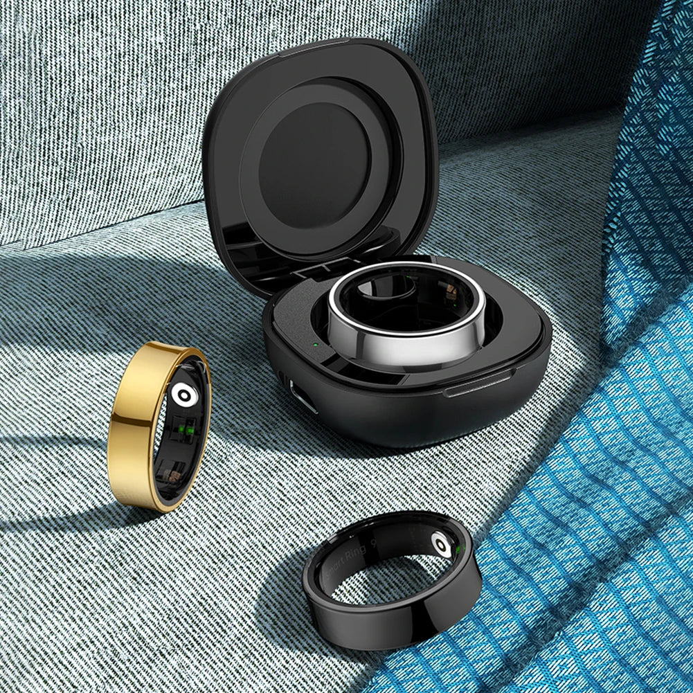 R09 Smart Ring Heart Rate Blood Oxygen Sleep Monitoring Health Fitness Rings Sleep Ring for Men Women for Xiaomi Samsung Phone